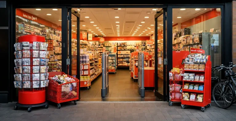 Ingang van Dirk van den Broek supermarkt in Etten-Leur