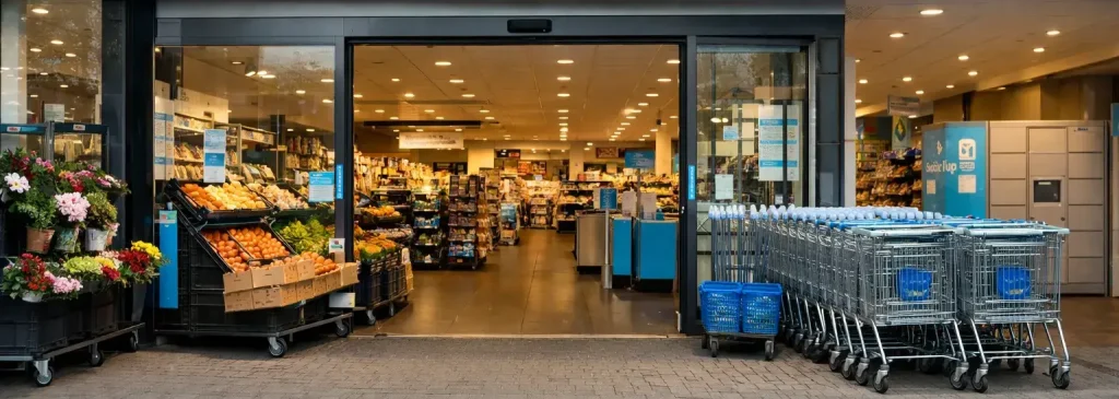 Ingang van Albert Heijn supermarkt in Etten-Leur